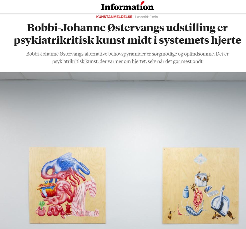 Fin anmeldelse i Information af Bobbi-Johannes udstilling 